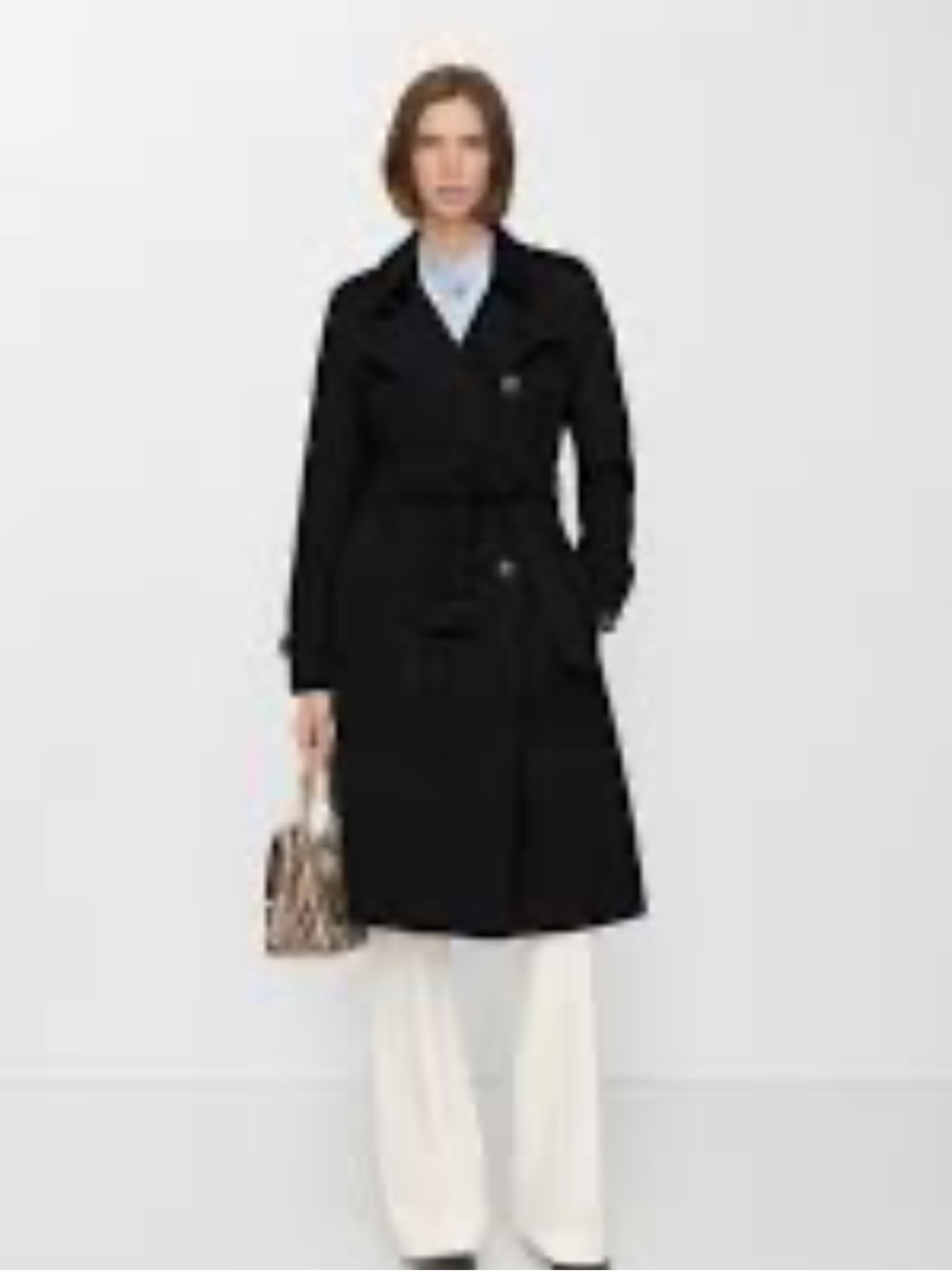 Burberry Black Classic Double-Breasted Trench Coat